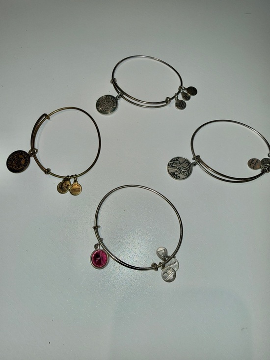 Alex and Ani Jewelry - Alex and Ani Bangle Bracelet with Pink Crystal Charm